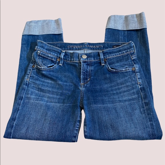 Citizens of Humanity COH Dani Cropped Straight Leg Jeans Cuffed Size 26 EUC - Picture 8 of 12